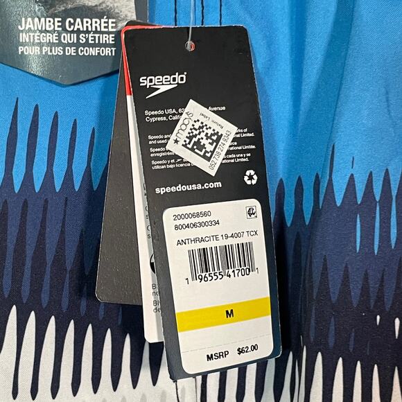 Speedo Men's Printed Bondi Basin 9" Boardshorts - Black Medium - Picture 3 of 9